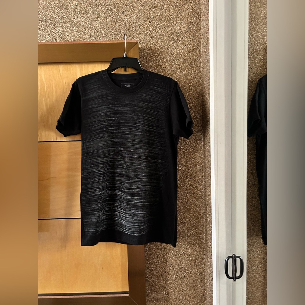 Alfani men’s black slim fit short sleeve top